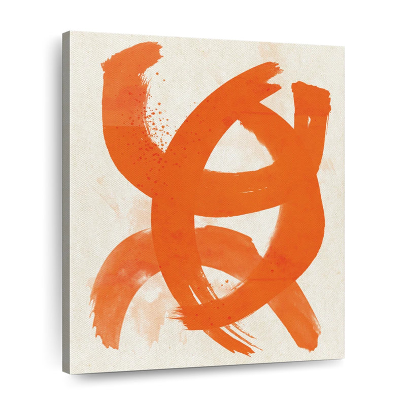 «Burnt Orange Abstract», reproduction sur toile tendue, H 10 po x l 8 po x P 1 po