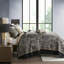 Ensemble de couvre-lit traditionnel 5 pièces en coton brodé jacquard noir, taille Queen-136111560-136111562
