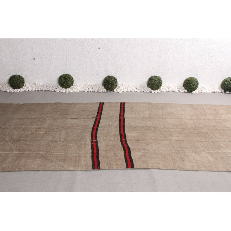 Vintage Turkish Patchwork Runner Rug in Bright Green for Living Room and Outdoor Use