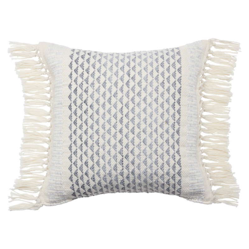Housse et insert de coussin extérieur d'extérieur, Gris / ivoire, Housse de coussin seulement - sans insert