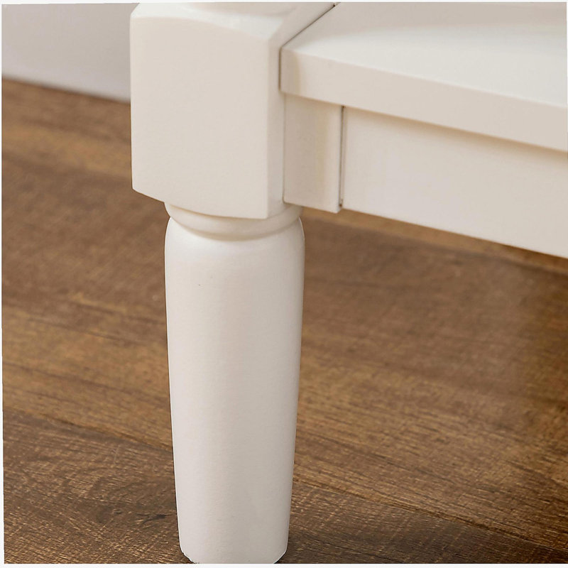 Table de présentation à tiroirs, table d'entrée rétro avec 2 tiroirs, armoire et tablette inférieure, table de salon rétro, chambre à coucher, blanc