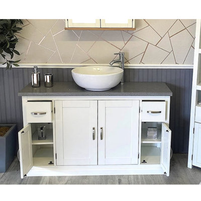Archambault 1230mm Single Bathroom Vanity with Vessel Ceramic Basin