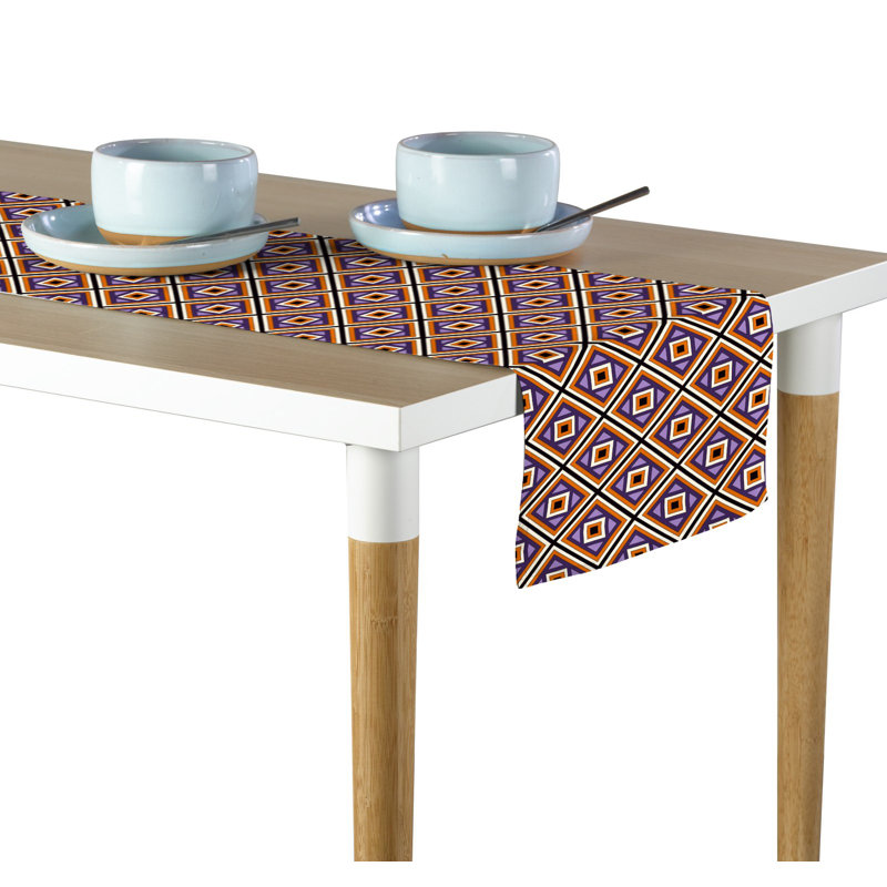Joyner Halloween Geometric Table Runner, 14" W x 108" L