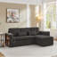 L-shaped Convertible Sofa Bed With Storage Chaise-959462260