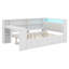 Lit plateforme en bois avec tablettes de rangement, lit gigogne, station de charge, DEL, bureau et tête de lit tapissier-1959233514