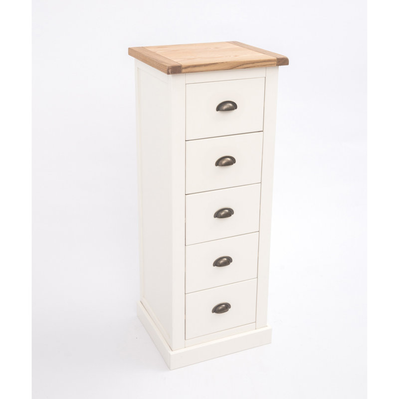 5 Drawer 45cm W Lingerie Chest, Off White