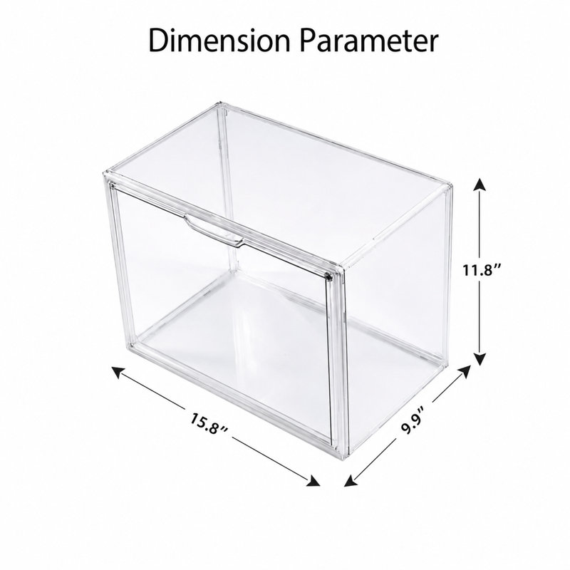 Organisateur de rangement transparent pour sac à main avec fermeture magnétique pour présentation de placard, paquet de 2