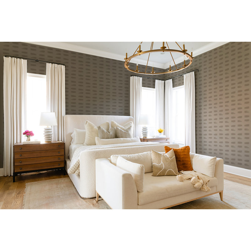 Dashed Wallpaper, Mocha, Self-Adhesive, Vinyl