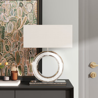 Lampe de table 21,25 "avec base ronde en verre Maricelis