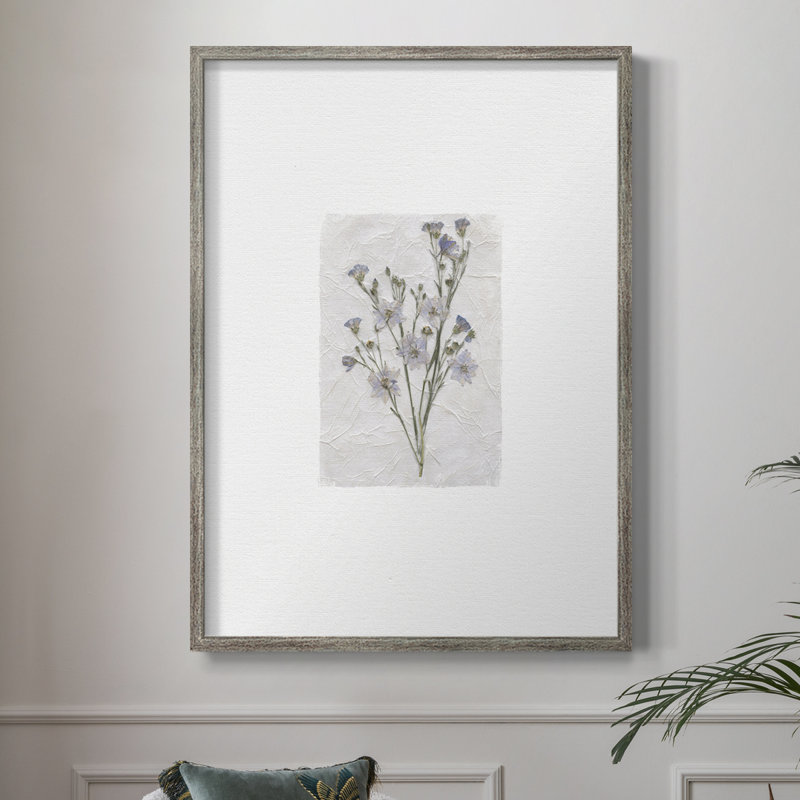 Decoupage Floral II, reproduction encadrée - bois massif 50758, H 11 po x l 9 po