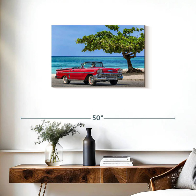 Mehar Red Cabriolet, 20" H x 30" W