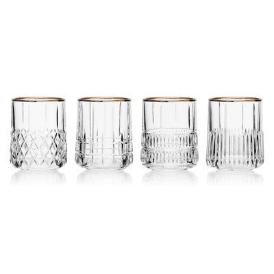 Carrick Gold 10 oz. Double Old Fashion Glasses