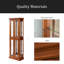 Cabinet Curio avec tablettes réglables et panneau arrière en miroir, portes en verre trempé (ampoule E26 non incluse)-163797610