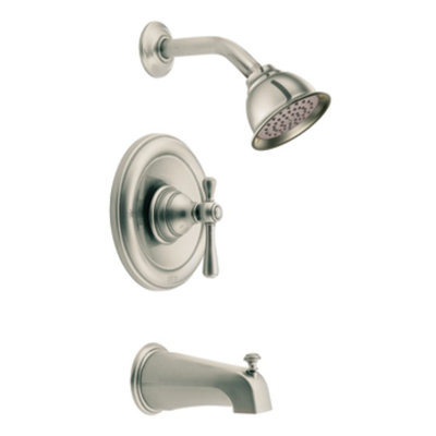 Robinet de baignoire et de douche thermostatique à pression équilibrée avec poignée levier et Moentrol Kingsley