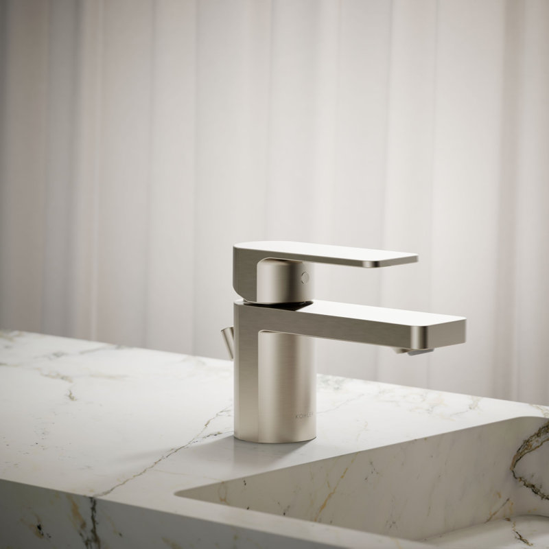 Parallel Single-Handle Bathroom Sink Faucet, 1.0 Gpm, Vibrant Brushed Nickel