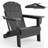 Folding Adirondack Chair, Outdoor Wooden Lounge Chair, Modern Lounger Adirondack Chair Ergonomic Extended Backrest-471539441