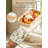 2 Pcs Beige Floral Long Silicone Oven Mitts