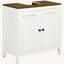 Armoire de salle de bain sous le lavabo Modern Modern, armoire de rangement autoportante avec tablette réglable, bases de meuble-lavabo-102308918-102308919