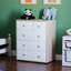 Neptune 5 Drawer Chest, Pink & Oak-317837243