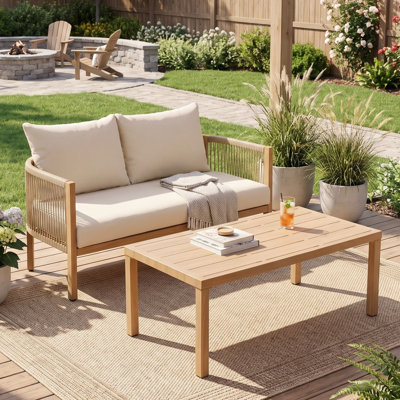Causeuse d'extérieur avec table basse