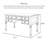 Solid Wood Retro Desk with Five Drawers