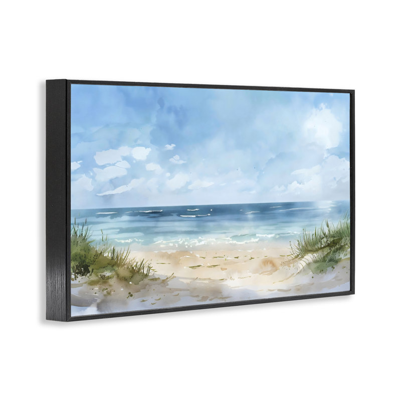 Estampe sereine, paysage de plage estampe numérique, design par Creative Studio, H 12 po x l 18 po