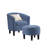 Anges Upholstered Barrel Chair with Ottoman-56593318