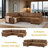 115" Chesterfield U-Shape Sectional Sleeper Sofa