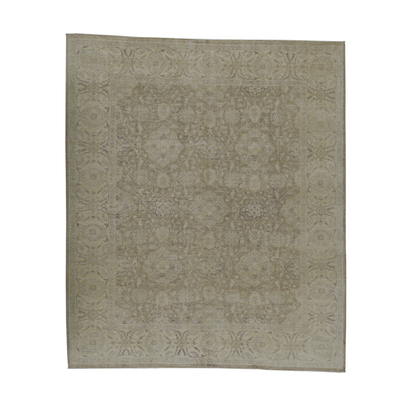 Tapis ivoire et chameau noué à la main de haute qualité