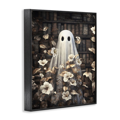 «Bookish Ghost & Flowers», estampe numérique, conception de Jo Moulton