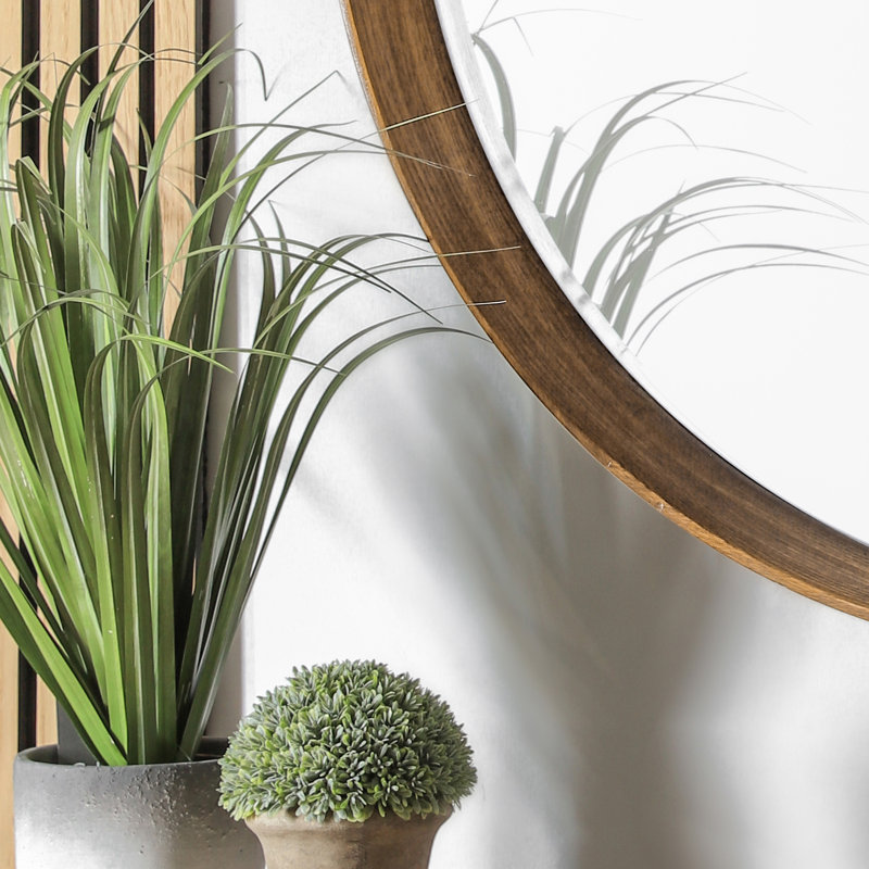 Carles Flat Mirror, 73.5 cm H x 73.5 cm W, Oak