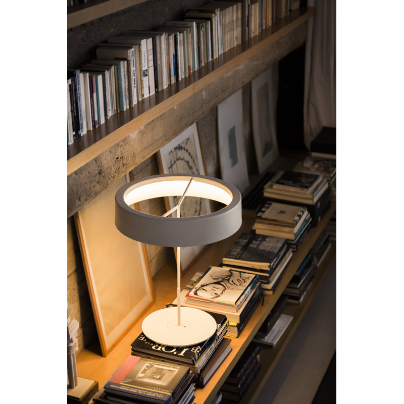 Metal Desk Lamp, White, White