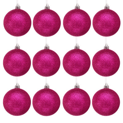 80mm Shatterproof Plastic Glitter Ball 