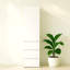 Système d'organisation modulaire en bois avec miroir, collection Elise - Finition blanche