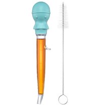 Zulay (Large) Turkey Baster with Cleaning Brush - Food Grade Syringe Baster for Cooking & Basting with Detachable Round Bulb - Ideal for Butter Drippi