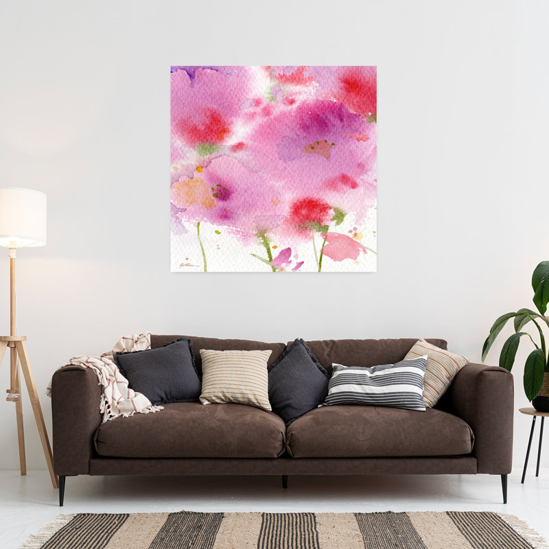 Serenade, art floral contemporain, H 36 po x l 36 po
