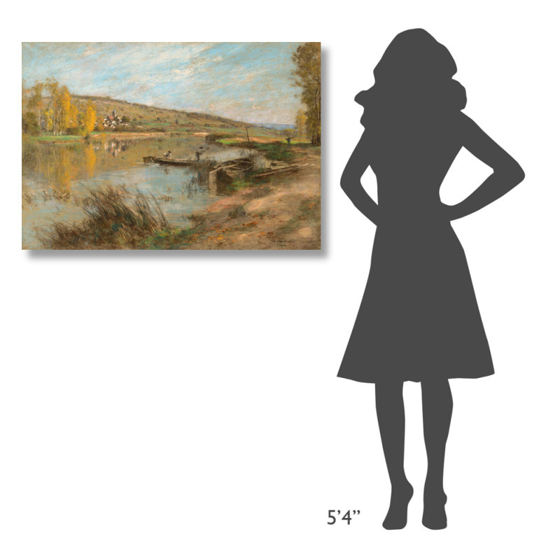 " River Marne At Chart, 1904 ", 28" H x 40" W x 1.5" D