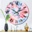 Horloge murale rose et bleu Petunia-93380853