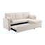 3-In-1 Convertible Sofa Bed With Cup Holders, Pillows And Storage Pocket Pullout Sectional Daybed-1427848793