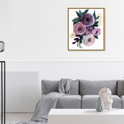 Floraux floraux et botaniques mauves - Reproduction d'art sur toile