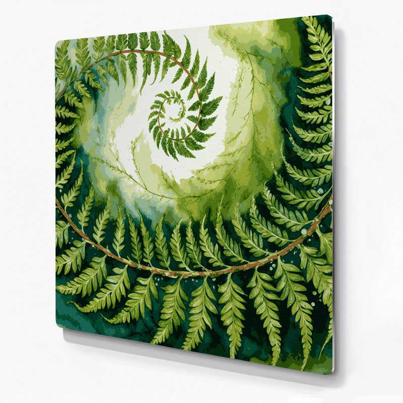 Art mural en métal Botanical Interrupted, H 144 po x l 144 po x P 0,05 po