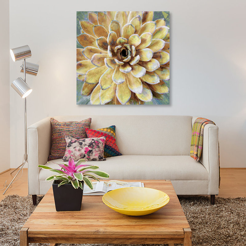 «Succulent II», impression sur toile, H 26 po x l 26 po x P 1,5 po, Pas de tapis, Toile tendue