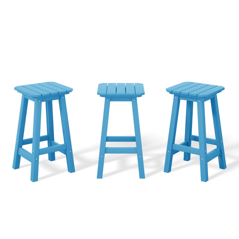 Tabouret de comptoir 24 po (ensemble de 3), Bleu