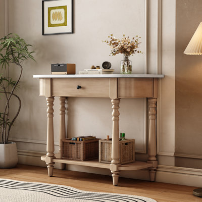 Charming Vintage Console Table with Versatile Storage and Exquisite Design, Perfect for Entryways and Hallways