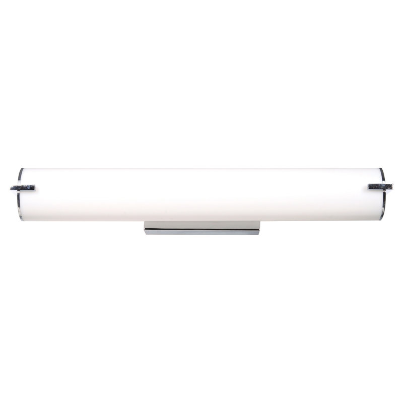 Schrager 1 - Light Dimmable LED Chrome Vanity Light, 5" H x 25" W x 5" D