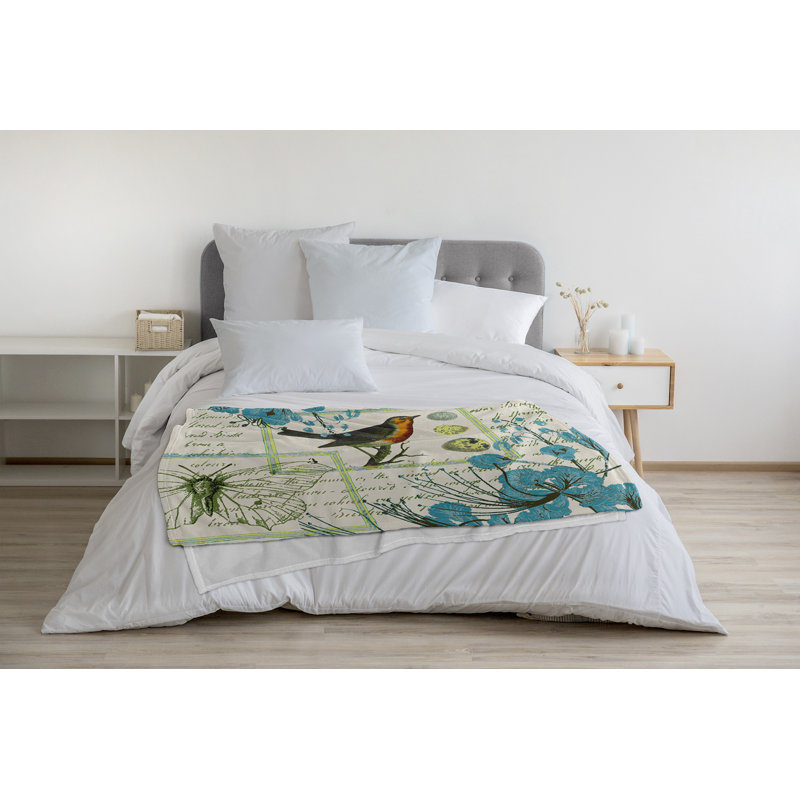 Couverture polaire Singing Bird, L 30 po x L 40 po, Bleu Explorer