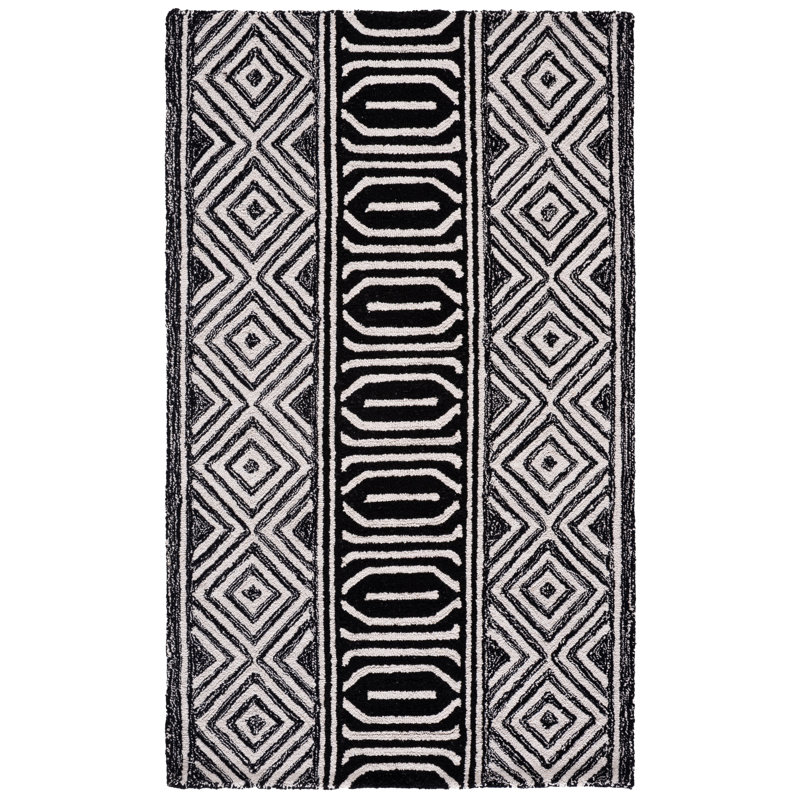 Icia Hand Tufted Performance Geometric Rug, Rectangle 3' x 5'