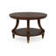 Table basse Raam, plateau ovale de 52 pouces avec tablette inférieure, brun cerise foncé