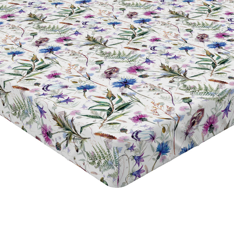 Ensemble de 2 draps-housses Ambesonne, Drap-housse de taille simple, Multicolore / floral 16