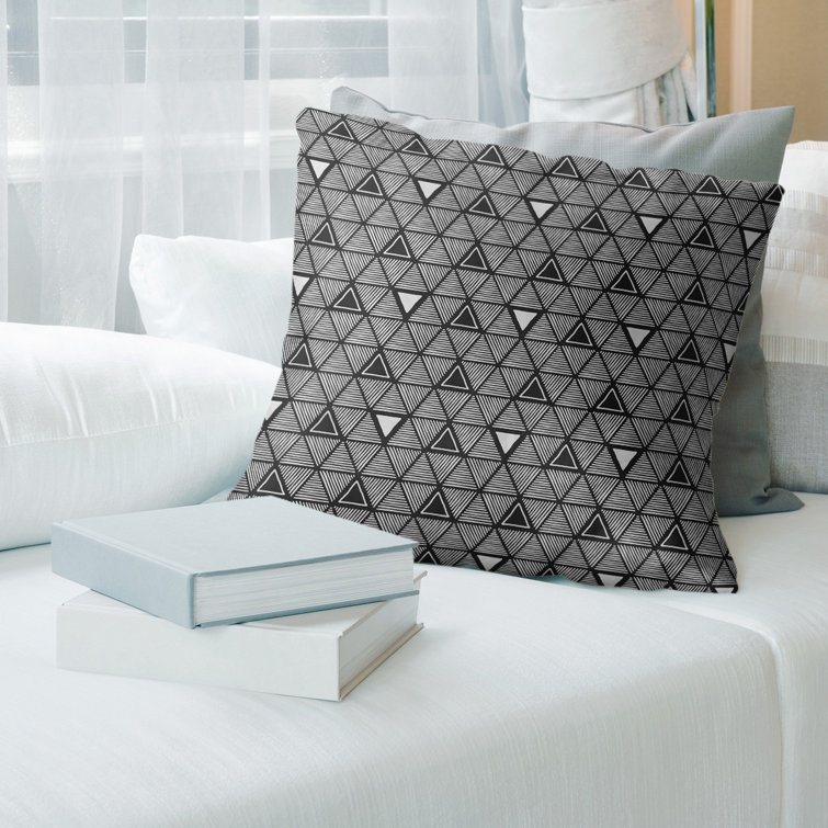 Hand Drawn Triangles Throw Pillow